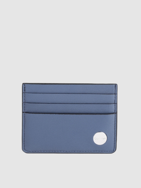

Calvin Klein Men Blue Solid Leather Card Holder