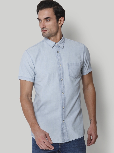

SELECTED Men Blue Slim Fit Opaque Casual Denim Shirt
