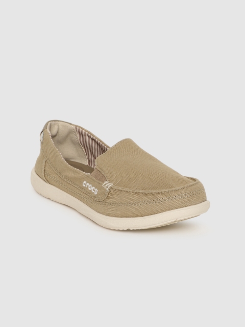 

Crocs Women Khaki Brown Solid Slip-On Sneakers