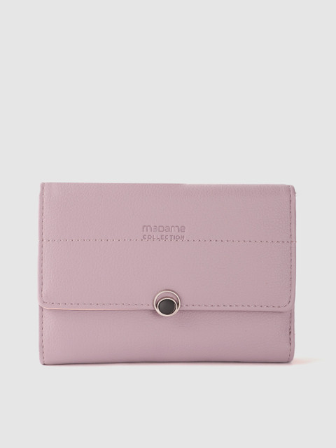 

Madame Women Mauve Solid Three Fold Wallet