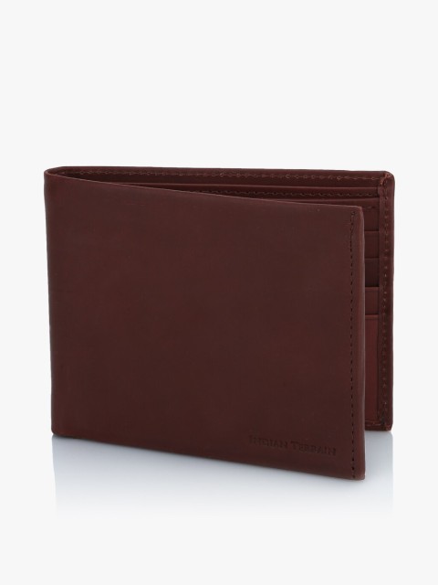

Indian Terrain Men Coffee Brown Solid Leather Two Fold Wallet
