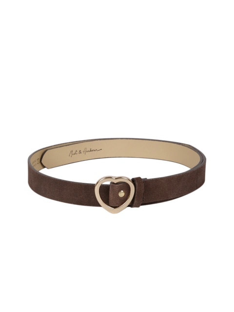 

Mast & Harbour Women Brown Solid Leather Belt