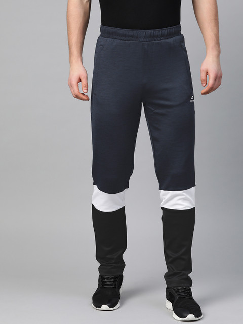 

Alcis Men Navy Blue & Black Colorblocked Track Pants
