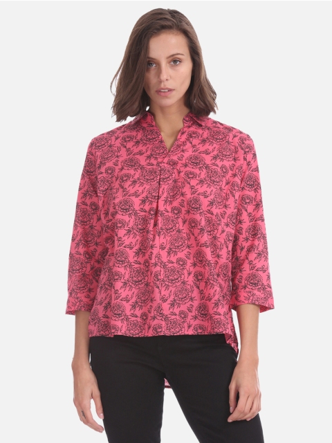 

Cherokee Women Pink Printed Top