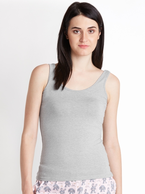 

Dreamz by Pantaloons Women Grey Solid Tank Top