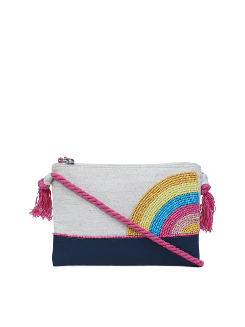 

Diwaah Girls Multicoloured Colourblocked Sling Bag, Multi