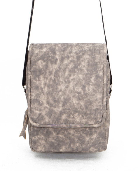 

Diwaah Grey & Beige Textured Sling Bag