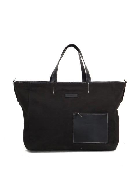 

Diwaah Unsiex Black Solid Tote Bag