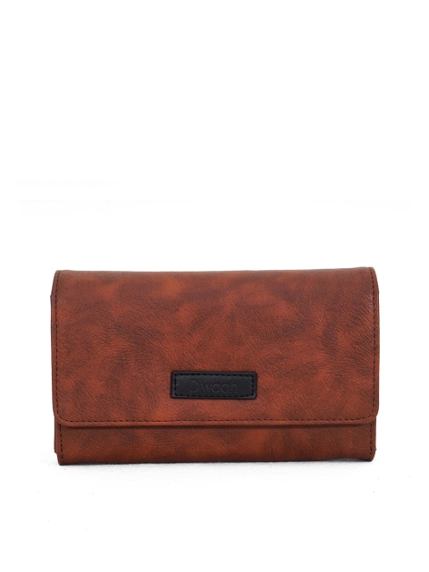 

Diwaah Women Brown Textured Two-Fold Wallet