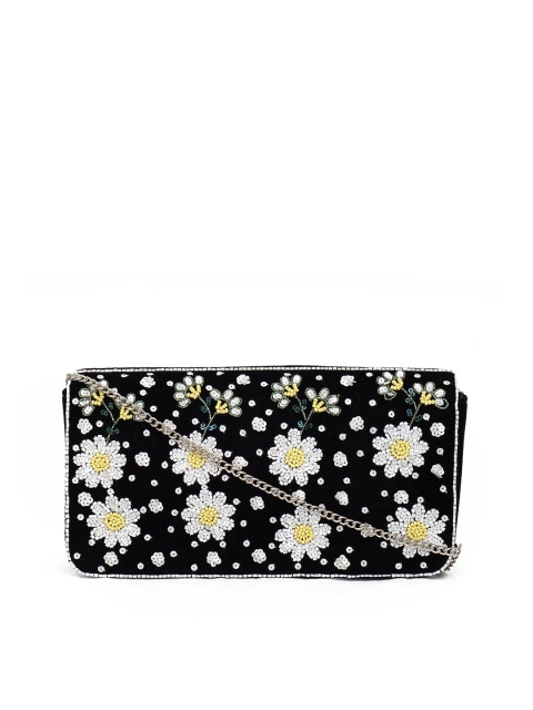 

Diwaah Women Black Embellished Clutch