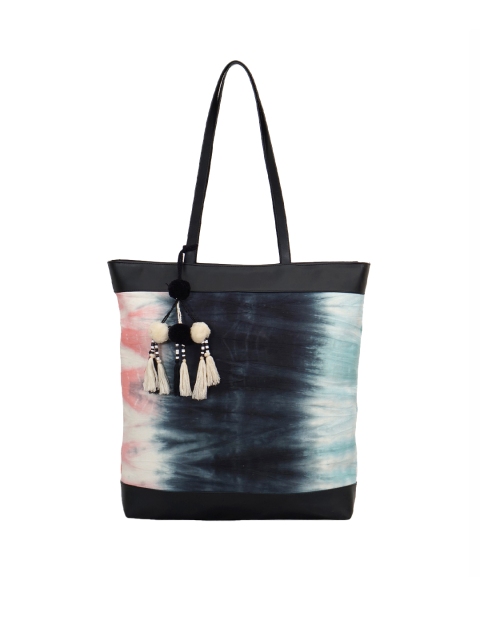 

Diwaah Black & Pink Printed Tote Bag
