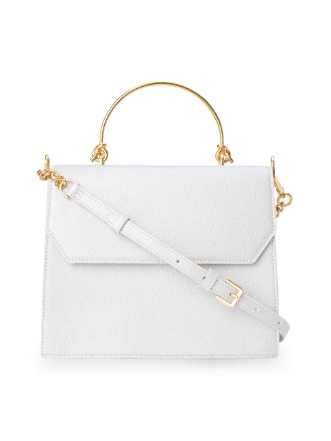 

CHARLES & KEITH White Solid Satchel