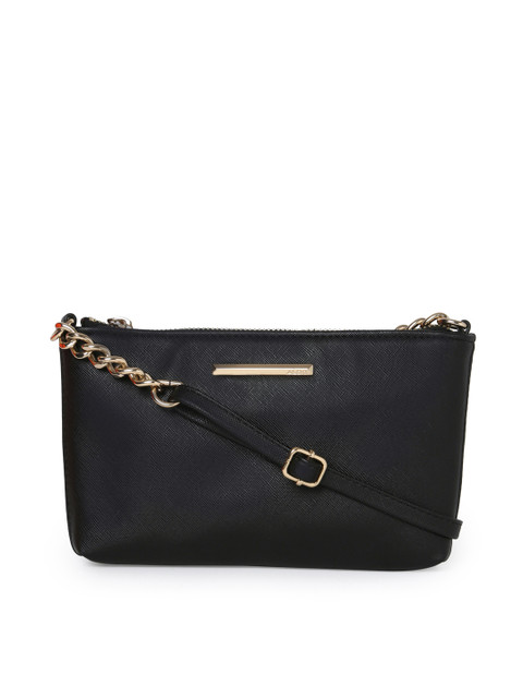 

ALDO Black Solid Handheld Bag