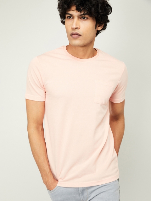 

Fame Forever by Lifestyle Men Pink Solid Round Neck T-shirt