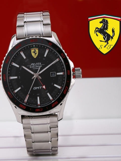 

SCUDERIA FERRARI Men Black & Silver-Toned Analogue Watch 0830811