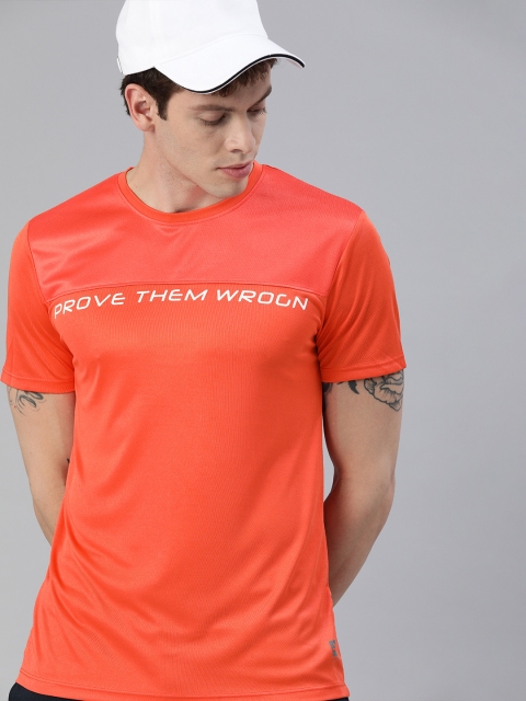 

WROGN ACTIVE Men Orange Printed Round Neck T-shirt