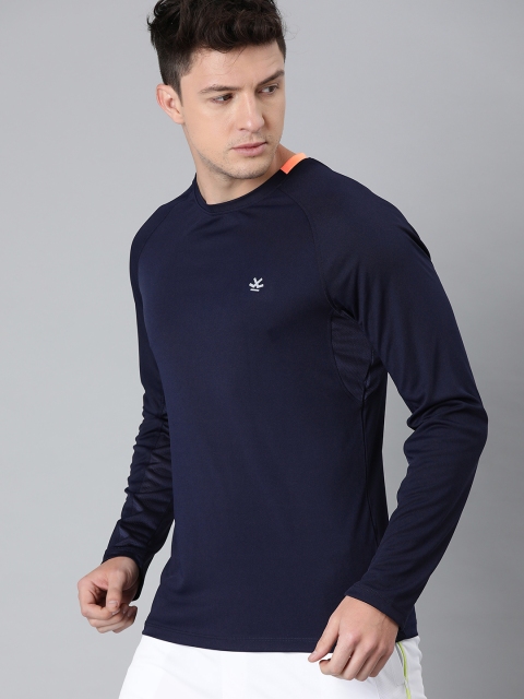 

WROGN ACTIVE Men Navy Blue Solid Round Neck T-shirt