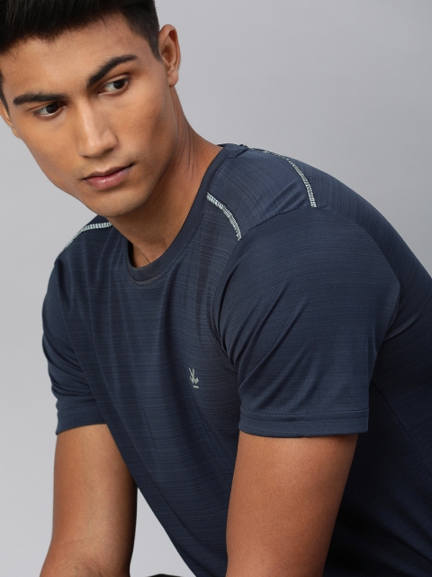 

WROGN ACTIVE Men Navy Blue Printed Round Neck T-shirt