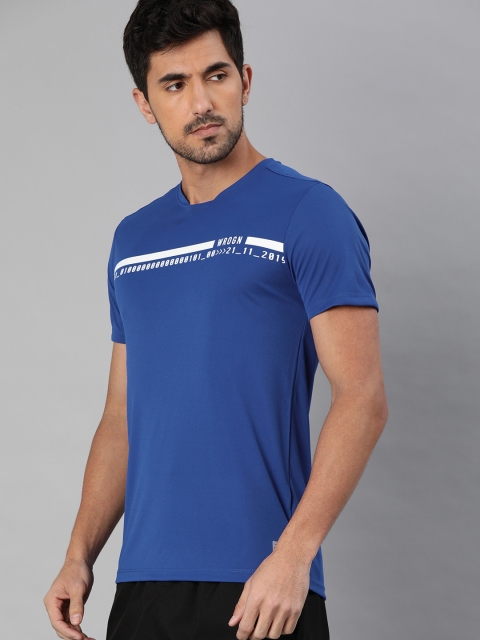 

WROGN ACTIVE Men Blue Solid Round Neck T-shirt