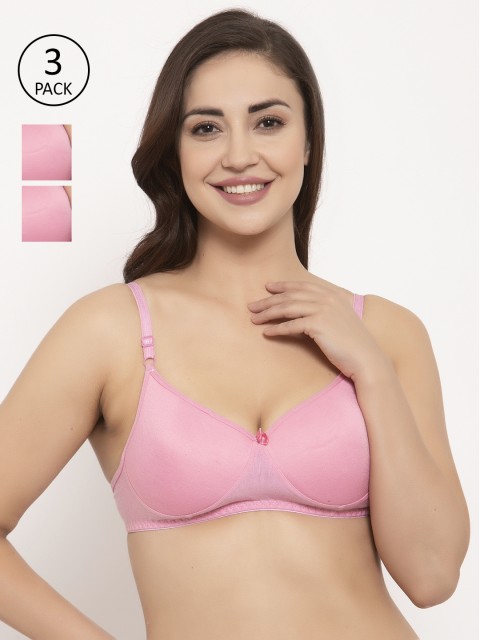 

GRACIT Pack of 3 Pink Solid Push-up Bras