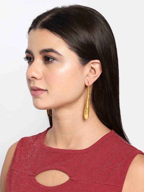 

Bellofox Gold-Plated Teardrop Shaped Drop Earrings