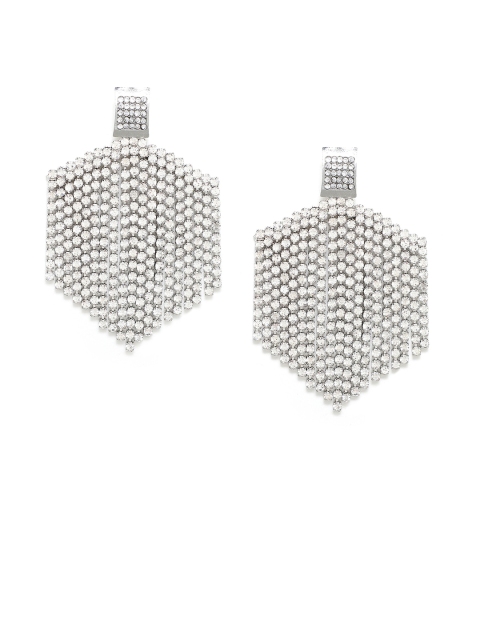 

Bellofox Silver-Plated Handcrafted Geometric Drop Earrings