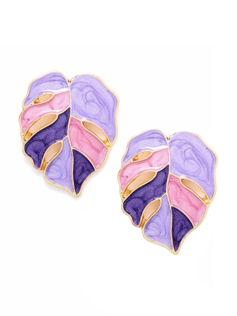 

Bellofox Purple & Pink Leaf Shaped Studs