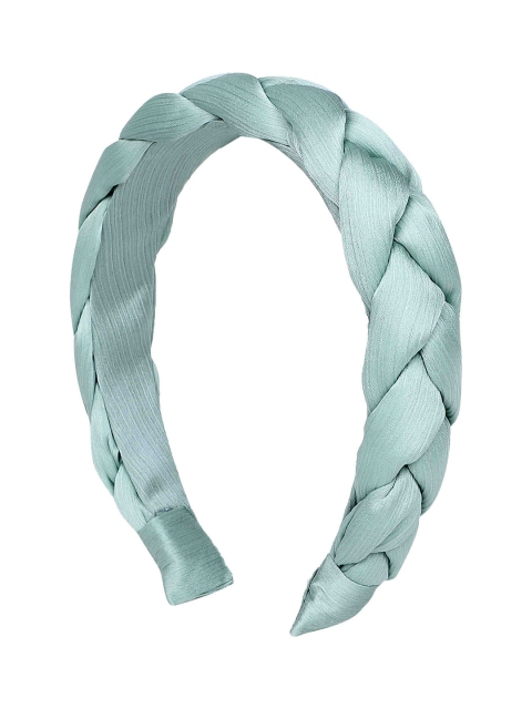 

Bellofox Women Green Solid Braided Headband