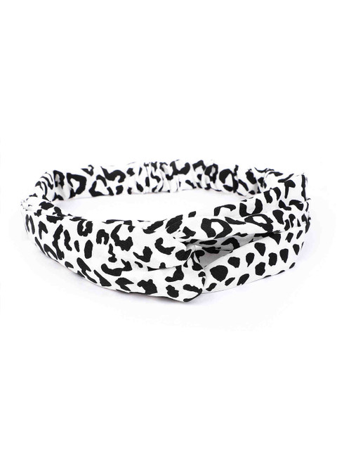 

Bellofox Women White Cheetah Skin Print Hairband