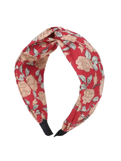 

Bellofox Women Red & Beige Floral Printed Hairband