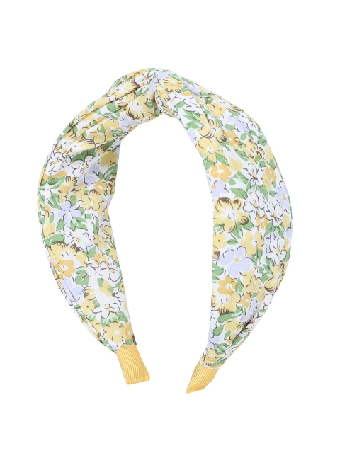 

Bellofox Women Yellow & Blue Floral Print Knot Detailed Hairband