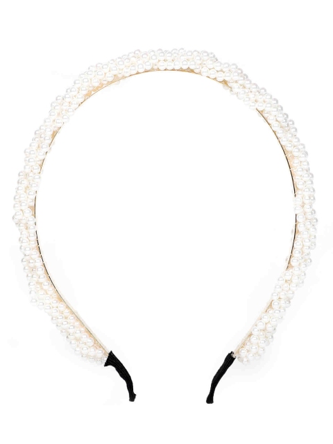 

Bellofox Women White Embellished Hairband