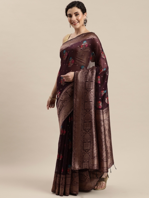 

Pisara Purple Silk Cotton Woven Design Kanjeevaram Saree