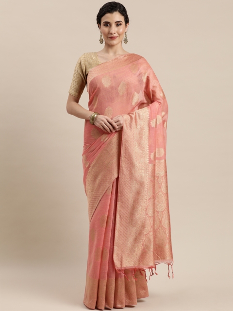 

Pisara Peach-Coloured Silk Cotton Woven Design Chanderi Saree