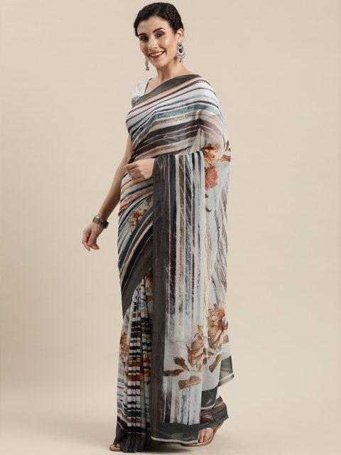 

Pisara Multicoloured Abstract Printed Pure Georgette Saree, Multi