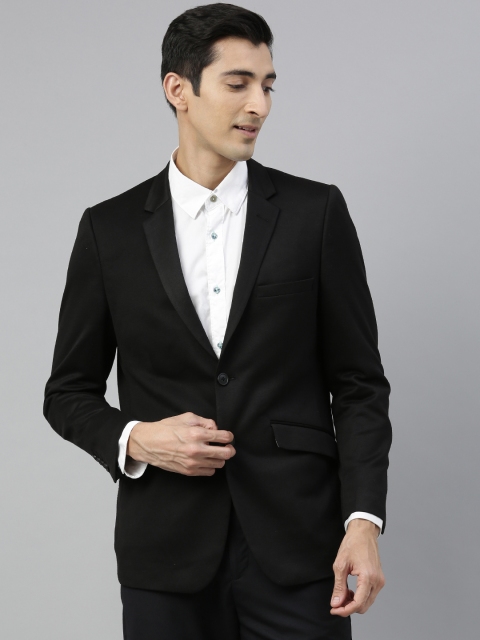

Van Heusen Men Black Solid Ultra Slim Fit Single-Breasted Formal Blazers