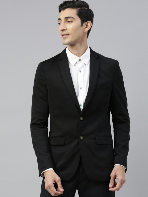 

Van Heusen Sport Men Black Regular Fit Solid Single Breasted Formal Blazer