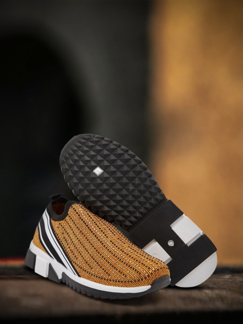 

shoexpress Women Brown Textile Running Shoes