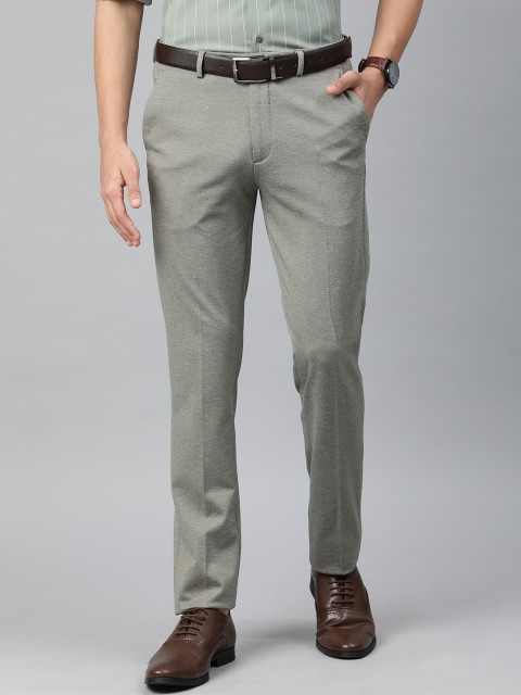 

Arrow New York Men Olive Green Super Slim Fit Solid Regular Trousers