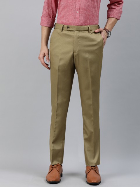 

Arrow Men Khaki Tapered Fit Semi-Formal Trousers