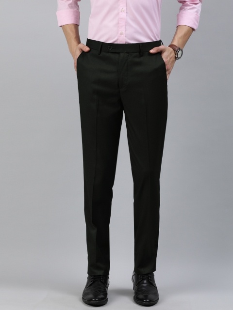 

Arrow Men Black Slim Fit Solid Semi-Formal Trousers