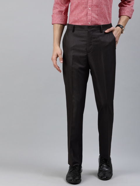 

Arrow New York Men Brown Tapered Fit Solid Formal Trousers