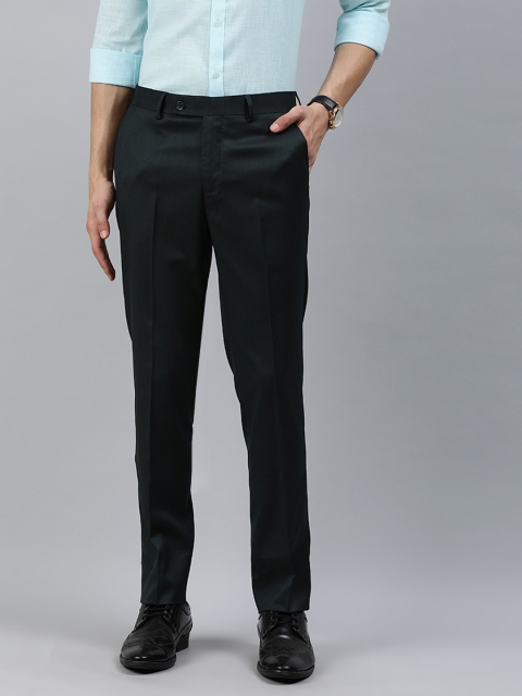 

Arrow Men Navy Blue Slim Fit Solid Semi-Formal Trousers