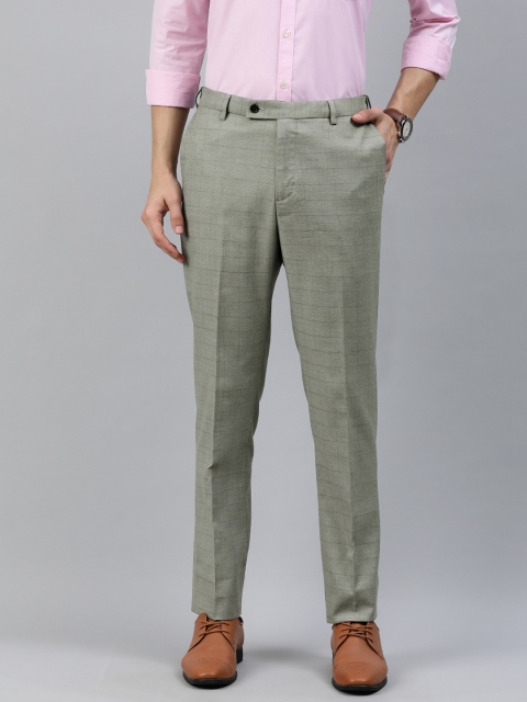 

Arrow Men Grey Tapered Fit Self Design Semi-Formal Trousers
