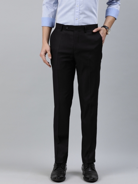 

Arrow Men Black Slim Fit Solid Formal Trousers