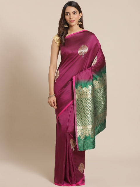 

Mitera Purple Zari Woven Design Banarasi Saree