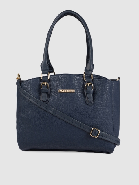 

Caprese Navy Blue Textured URA Shoulder Bag