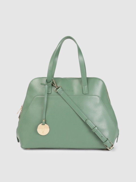 

Caprese Green Solid Handheld Bag