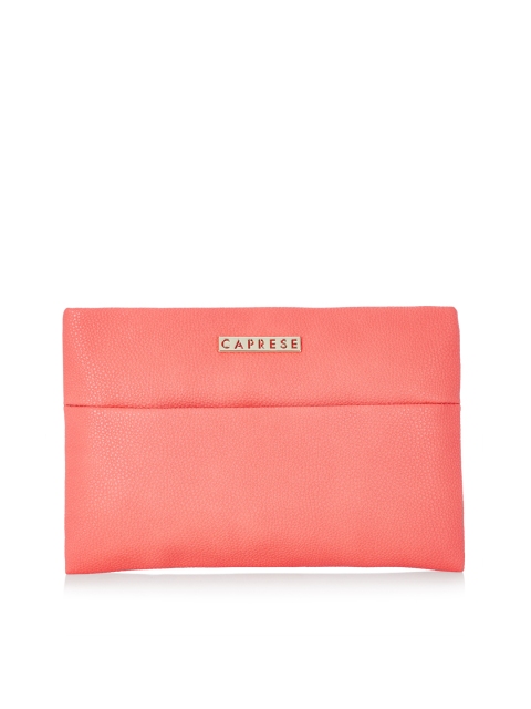 

Caprese Peach-Coloured Solid BEATRICE Purse Clutch