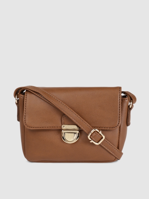 

Caprese Tan Brown Solid Sling Bag